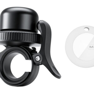 MILI κουδούνι ποδηλάτου με smart tag MiTag Duo, iOS & Android, Bluetooth tracker, μαύρο/λευκό