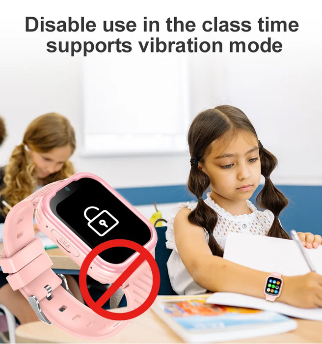 INTIME GPS smartwatch για παιδιά IT-063, 1.85", κάμερα, 4G, IPX7, ροζ - Image 5