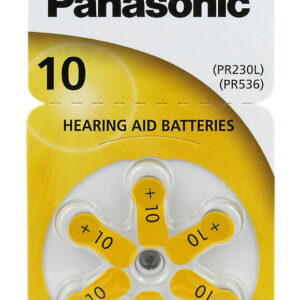 PANASONIC μπαταρίες ακουστικών βαρηκοΐας PR10, mercury free, 1.4V, 6τμχ