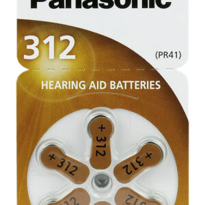 PANASONIC μπαταρίες ακουστικών βαρηκοΐας PR312, mercury free, 1.4V, 6τμχ
