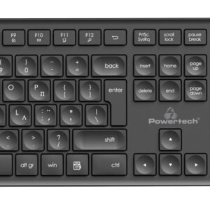 POWERTECH set ποντίκι & πληκτρολόγιο PT-1151, ασύρματο, 1600DPI, μαύρο