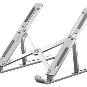 POWERTECH μεταλλική βάση laptop PT-1160, έως 18", foldable, ασημί