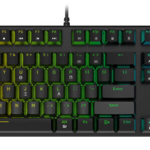 POWERTECH gaming μηχανικό πληκτρολόγιο PT-1254, ενσύρματο, RGB, μαύρο