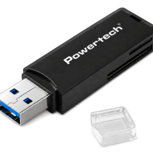 POWERTECH card reader PT-1605 για SD & micro SD, USB 3.0, 5Gbps, μαύρο