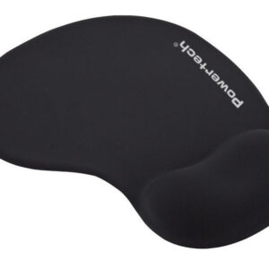 POWERTECH mouse pad PT-1611 με στήριγμα καρπού, 23x19x1.8cm, μαύρο