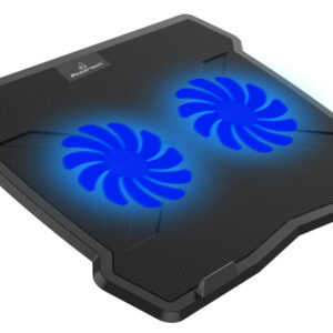 POWERTECH Βάση & ψύξη laptop PT-930, έως 15.6", 2x 125mm fan, LED, μαύρο
