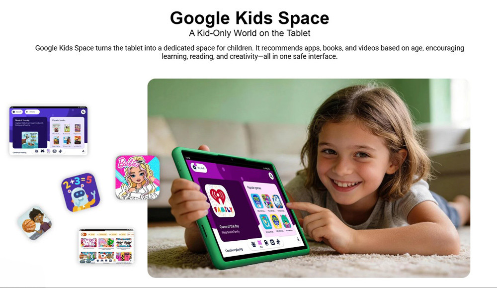 DOOGEE tablet U11 Kid, 11", 4/128GB, Android 16, 8580mAh, πράσινο - Image 10