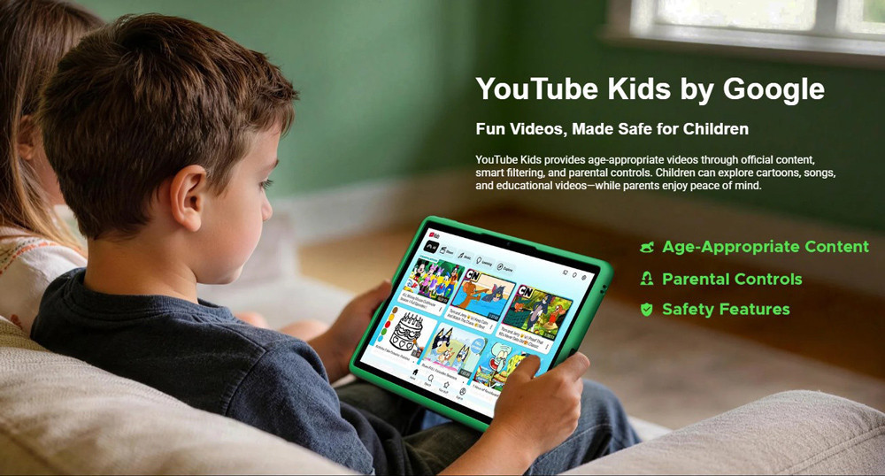 DOOGEE tablet U11 Kid, 11", 4/128GB, Android 16, 8580mAh, πράσινο - Image 11