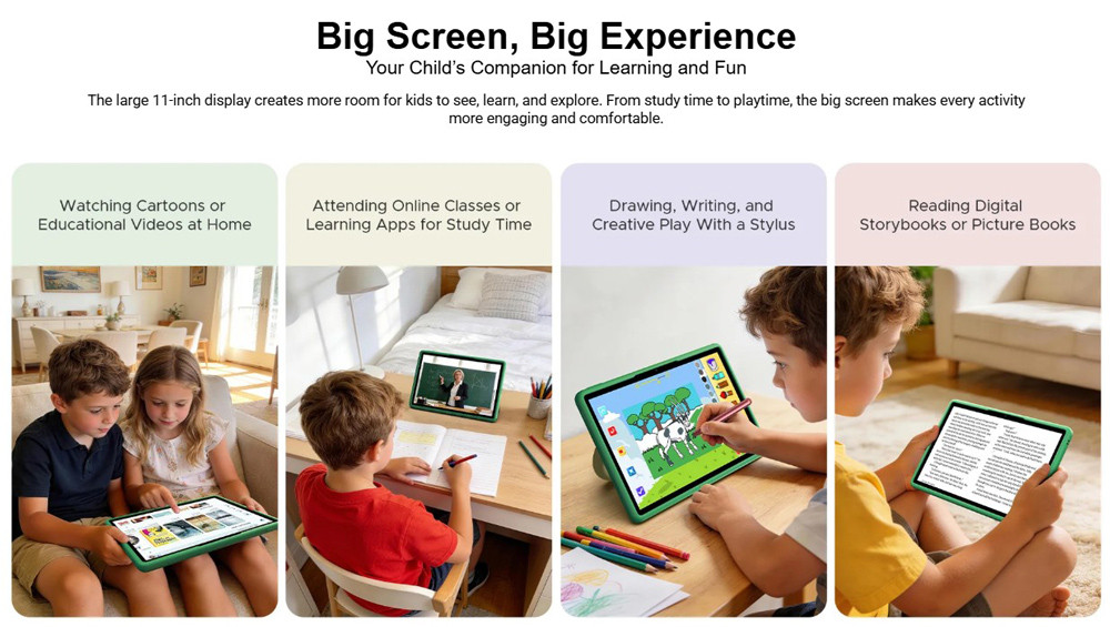 DOOGEE tablet U11 Kid, 11", 4/128GB, Android 16, 8580mAh, πράσινο - Image 16