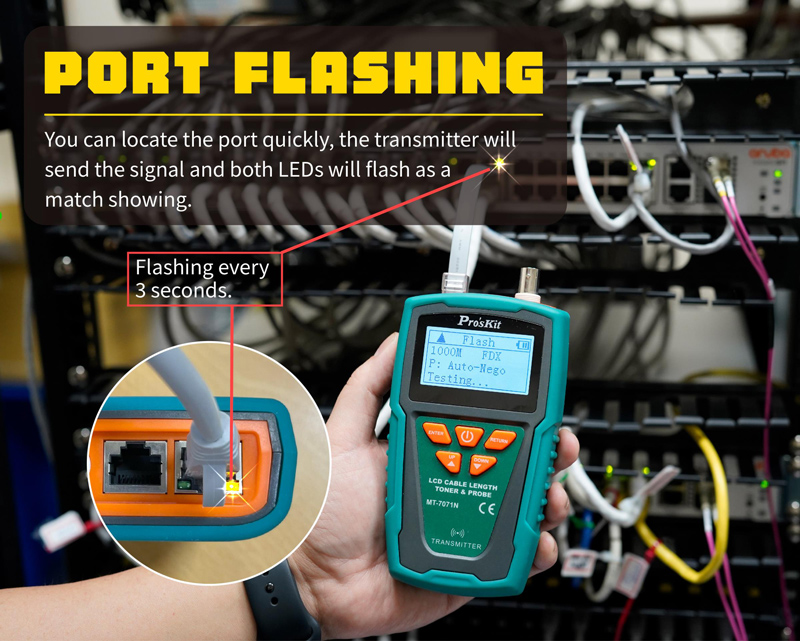 PROSKIT tester καλωδίων δικτύου MT-7071N για RJ45/11/12 & BNC - Image 9