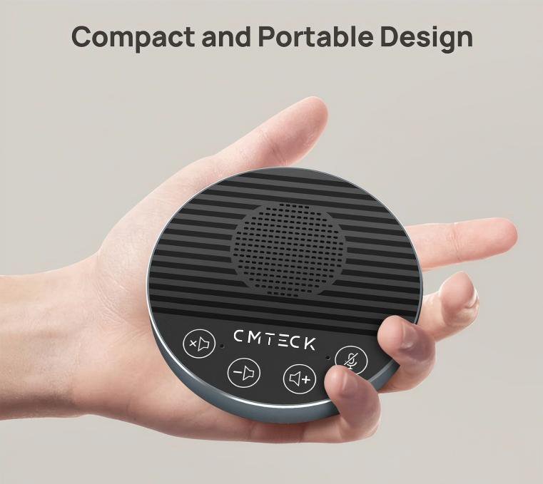 CMTECK επιτραπέζιο μικρόφωνο LE2102 με ηχείο, omnidirectional, USB/USB-C, μαύρο - Image 4